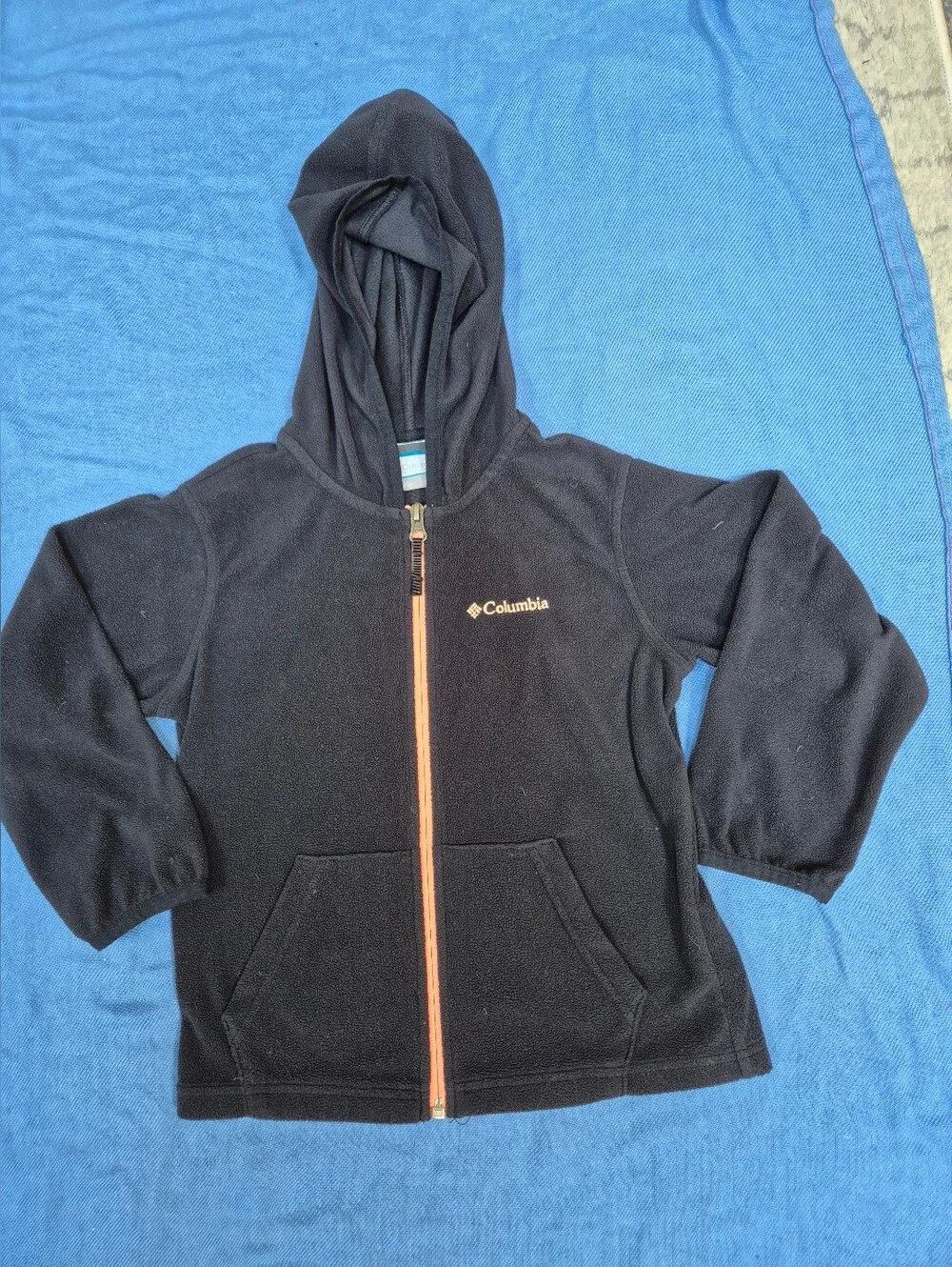 Columbia Youth XXS 4/5 Black Fleece Full Zip Hooded Sweatshirt